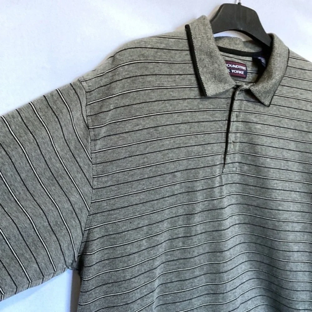 Roundtree & Yorke‎ Long Sleeved Striped Polo Men's Size XL